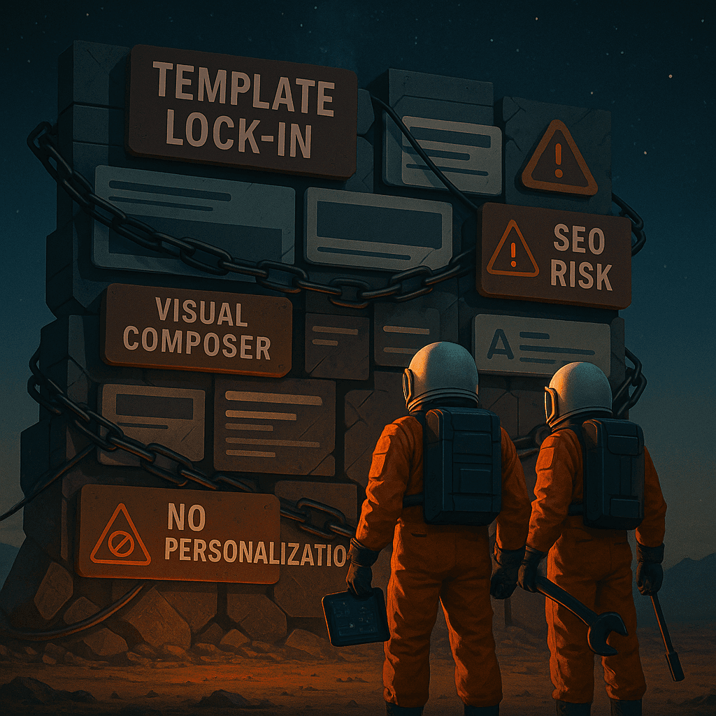 Breaking free from constraints, symbolized by an unchained rocket preparing for launch